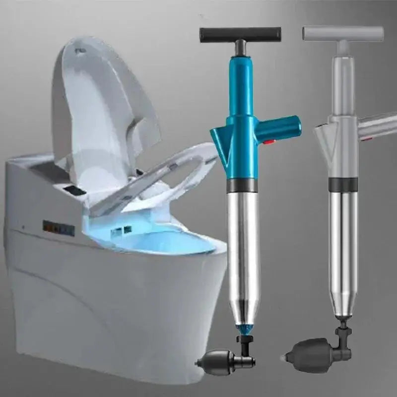 High-pressure plunger next to a toilet