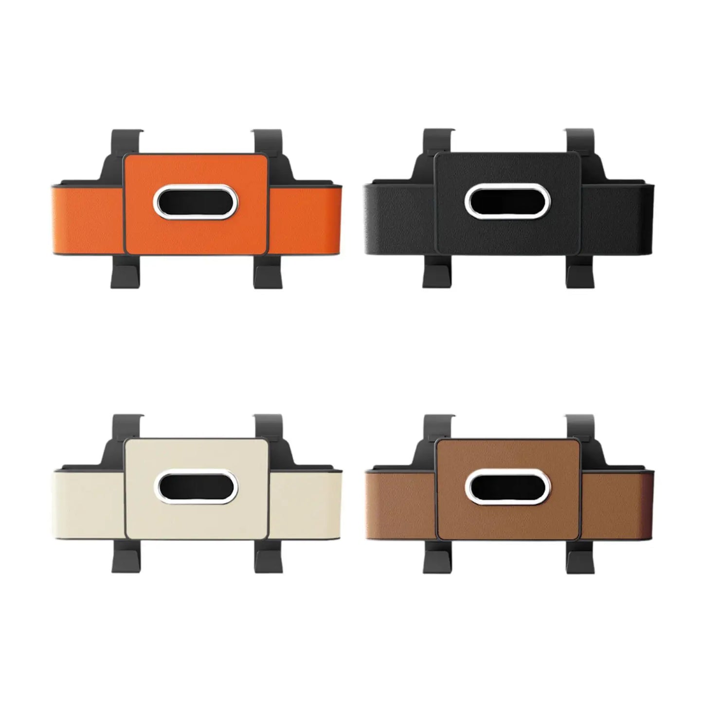 Four car seat back organizers in various colors