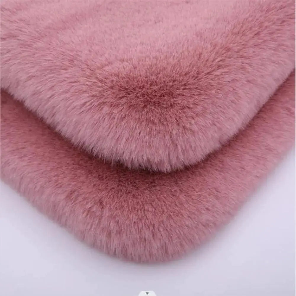 Soft Imitation Rabbit Fur Car Seat Protector - Universal fit for winter warmth.