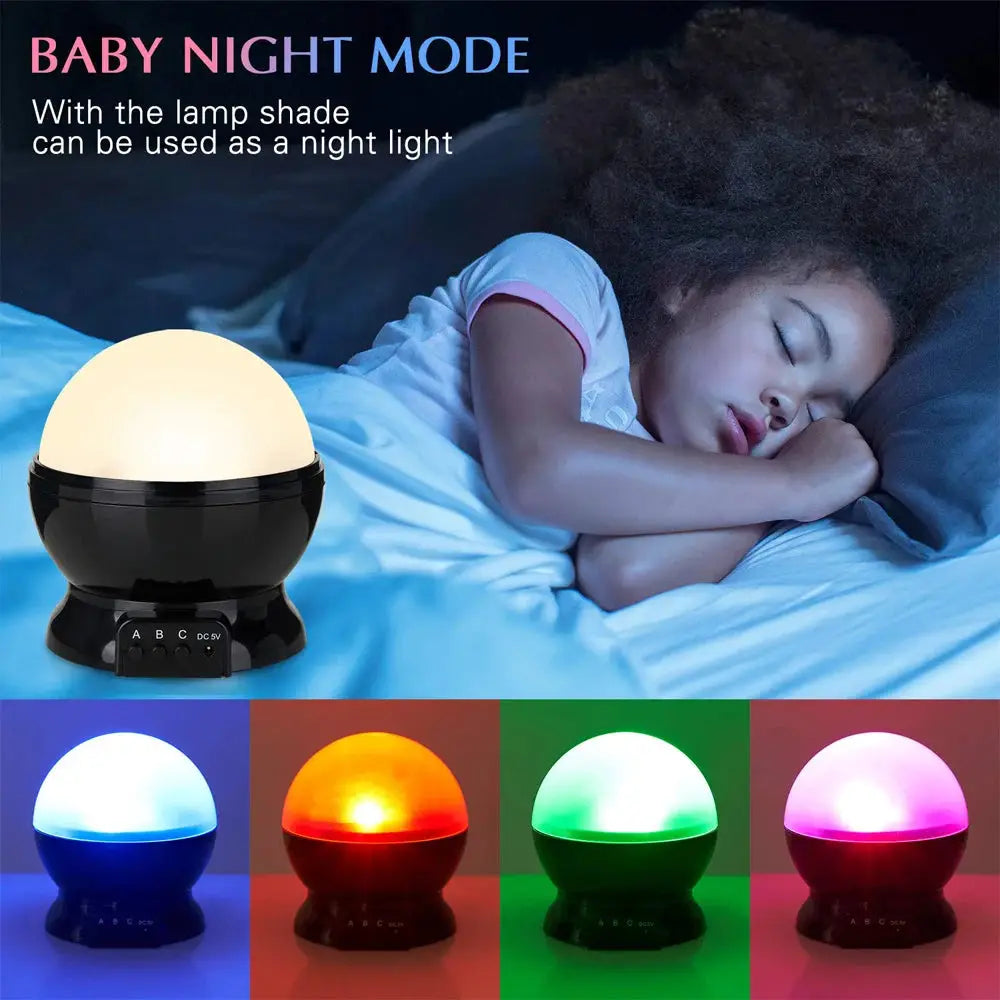 Baby night mode with StarKids night light projector