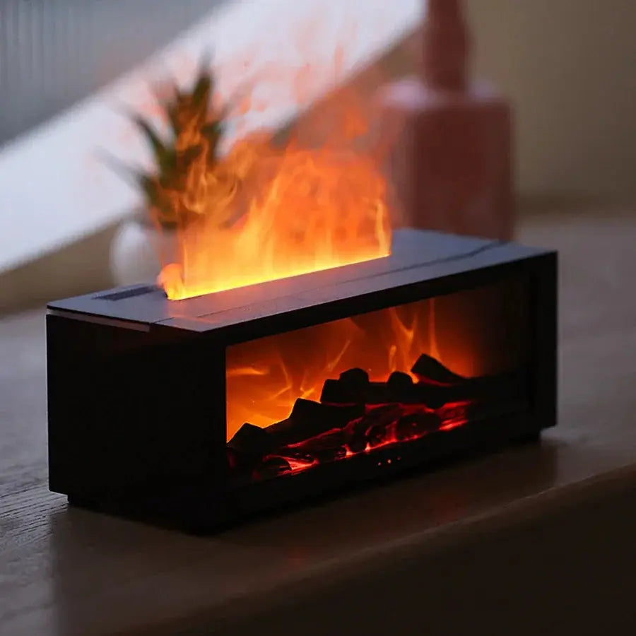 Cozy atmosphere with simulated charcoal humidifier