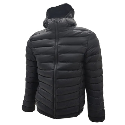  Men's Lightweight Puffer Jacket Hooded Full Zip Water-Resistant Quilted Lined Winter Coats