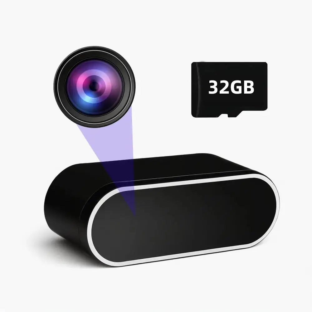 Mini camera clock with 32GB storage option