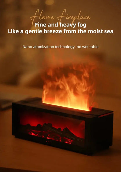 Nano atomization technology in fireplace humidifier