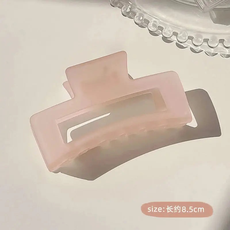 Peach jelly matte hairpin on display