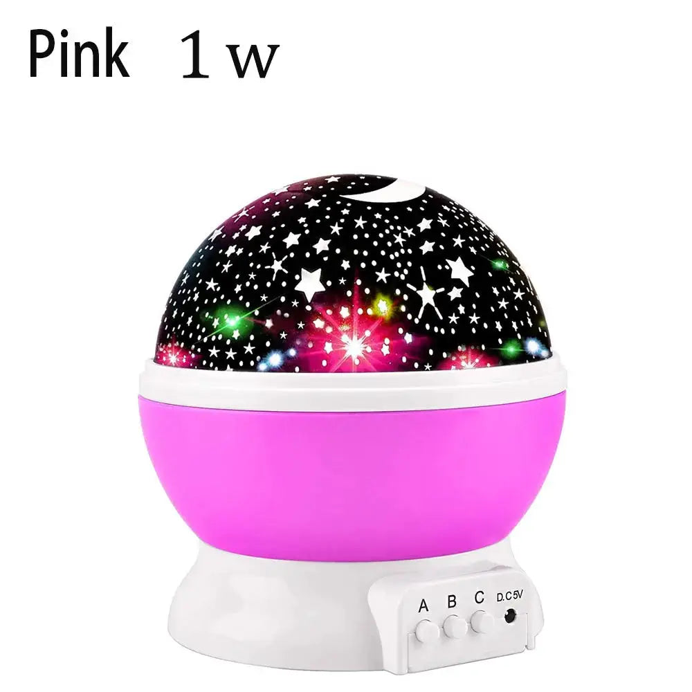 Pink StarKids night light projector with starry design