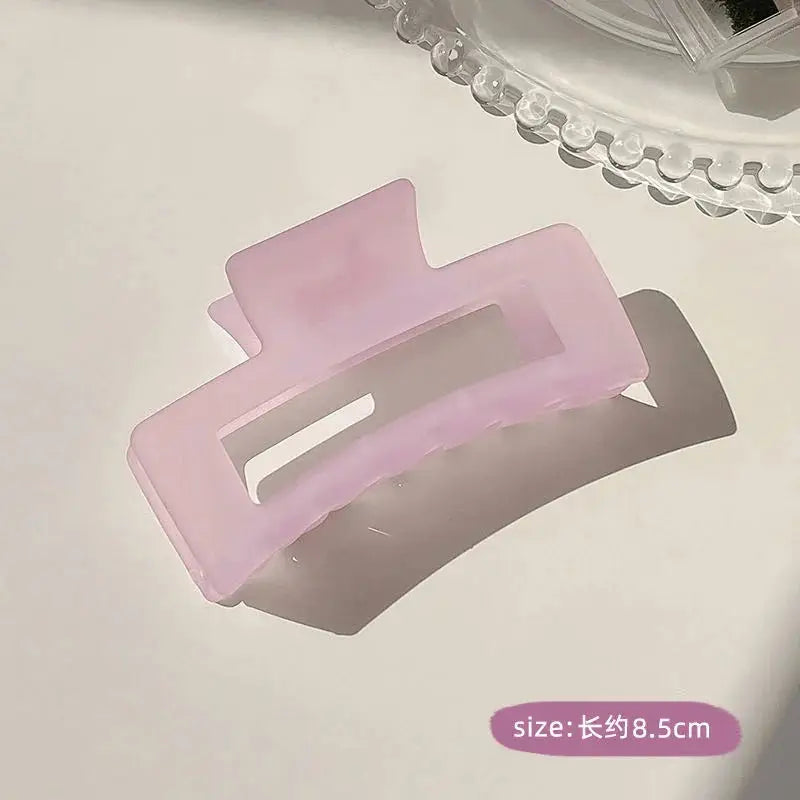 Pink jelly matte hairpin on display