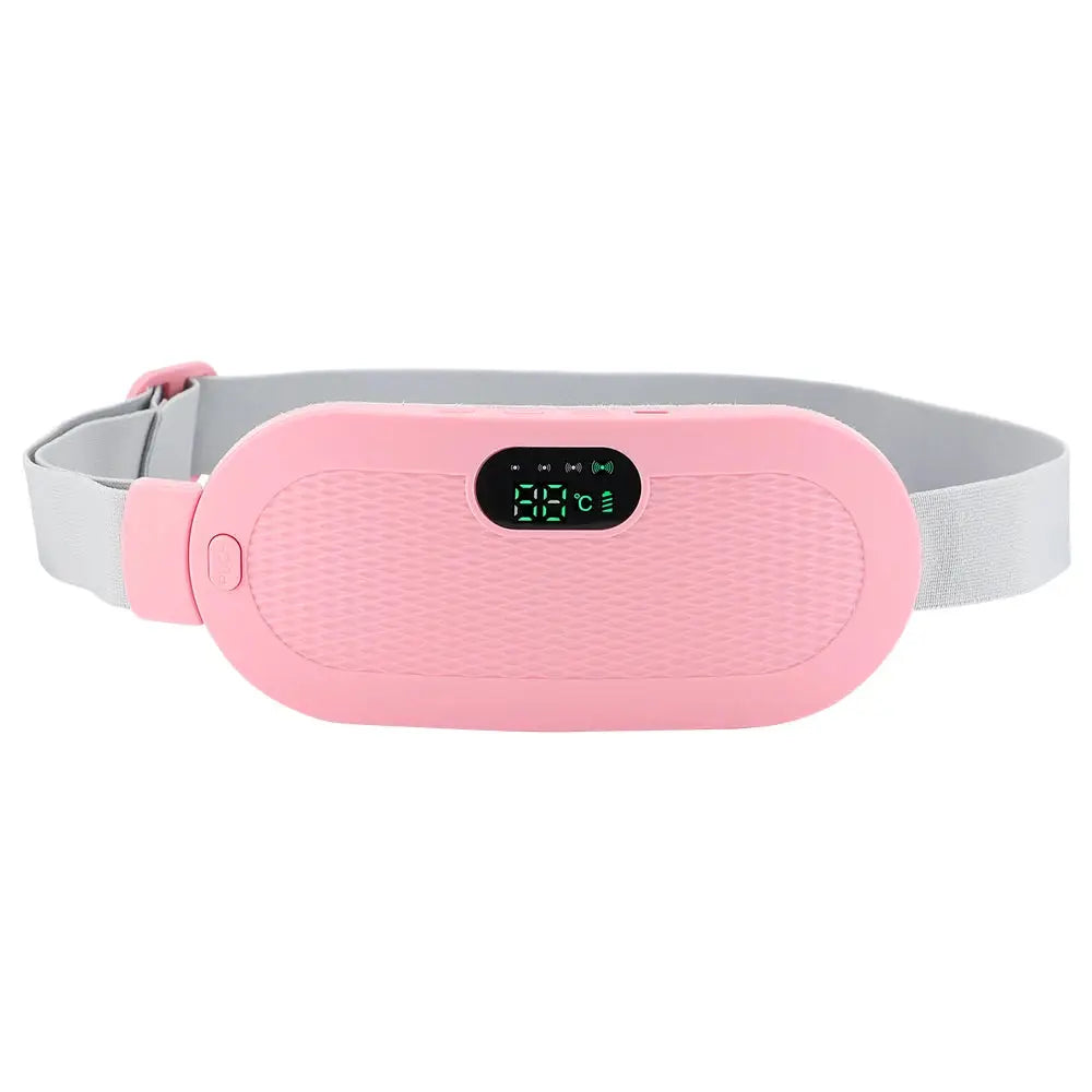 Pink menstrual heating pad with digital display