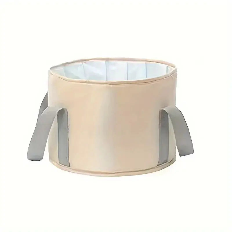 Portable foldable foot bath tub with handles