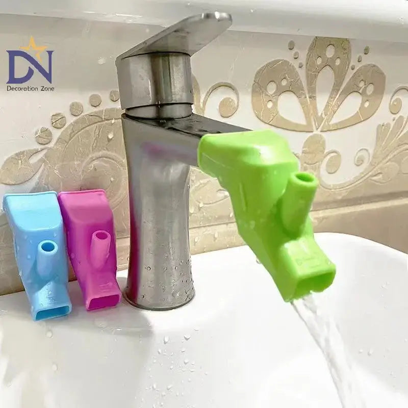 Rubber Faucet Extender for Bathroom Sinks - Helps children reach the tap easily.