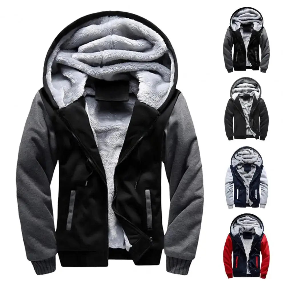 Men's sherpa lined hoodie in multiple colors