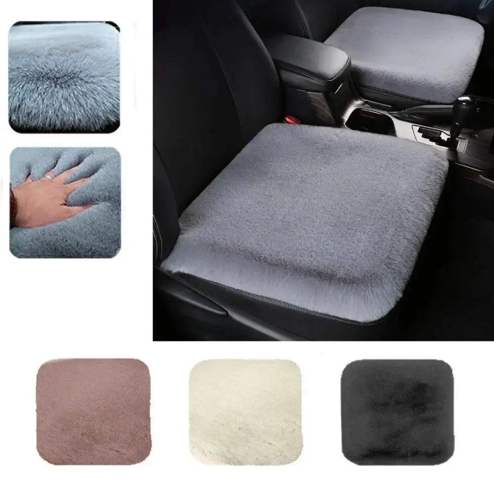 Warm Car Cushion for Winter Comfort - Imitation rabbit fur seat cover for all vehicles