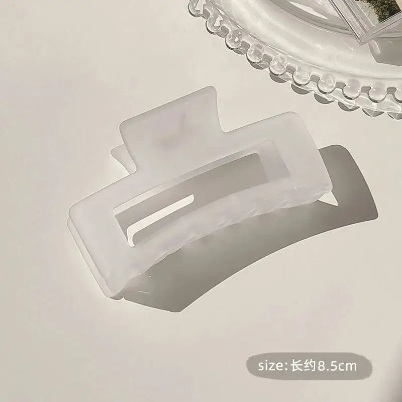 White jelly matte hairpin on display