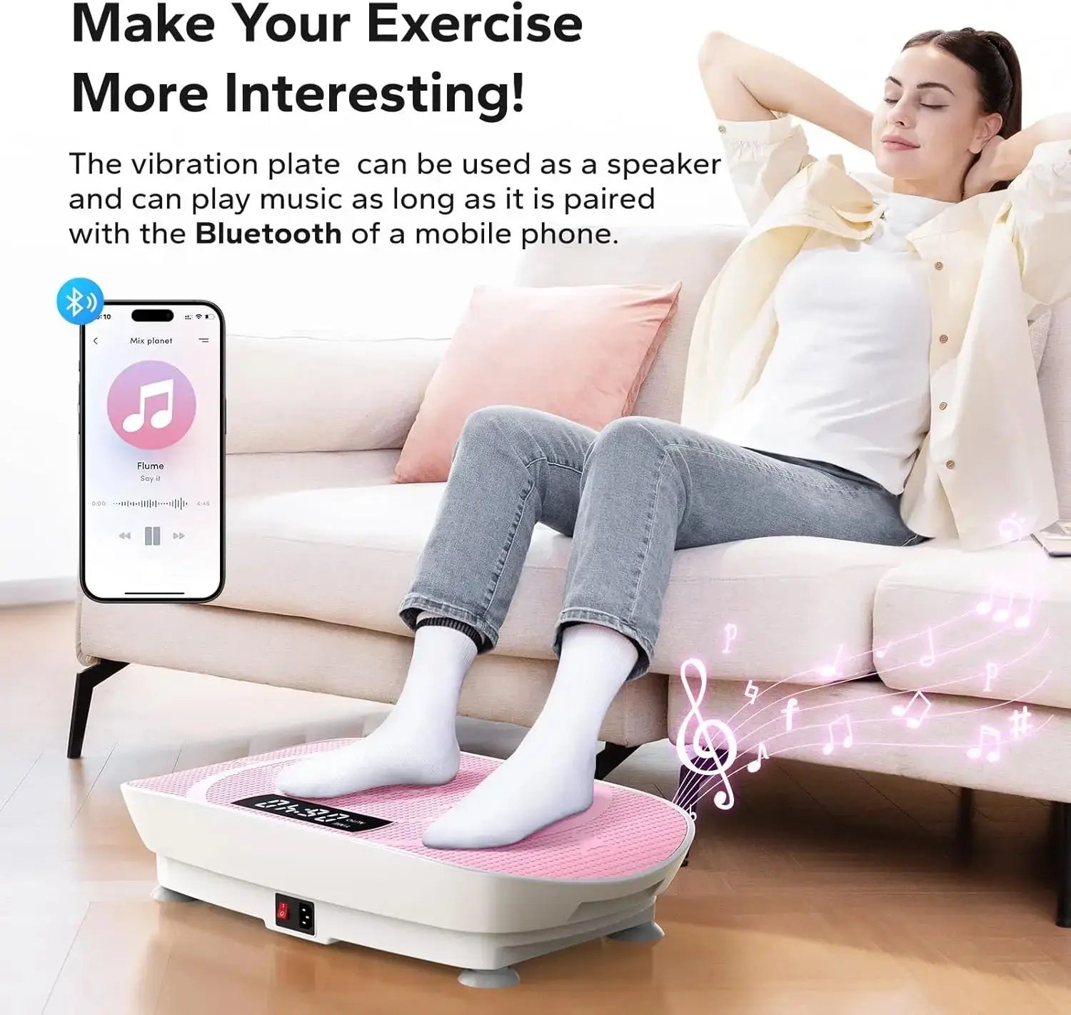 Compact vibration plate fitness equipment for home use